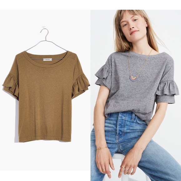 Nwt Madewell Ruffle Sleeve 